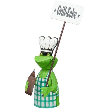 ZaunHocker GrillEcke Kanu, Metall, 18x11x35 cm