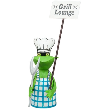 ZaunHocker GrillEcke Kanu, Metall, 18x11x35 cm