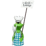 ZaunHocker GrillEcke Kanu, Metall, 18x11x35 cm