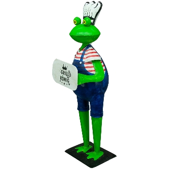 Frosch Kanu, Metall, 17x10x46 cm