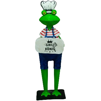 Frosch Kanu, Metall, 17x10x46 cm