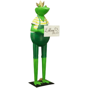 Frosch Kanu, Metall, 28x24x80 cm