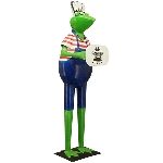 Frosch Kanu, Metall, 29x26x80 cm