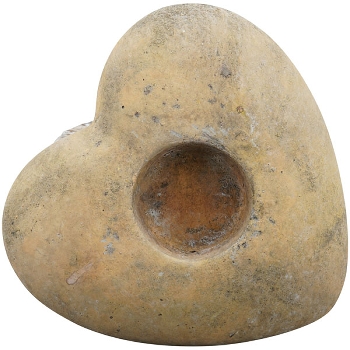 HerzKerzenHalter Valo, Zement, 10x10x4 cm
