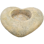 Herz TeelichtHalter Valo, Zement, 14x14x5 cm