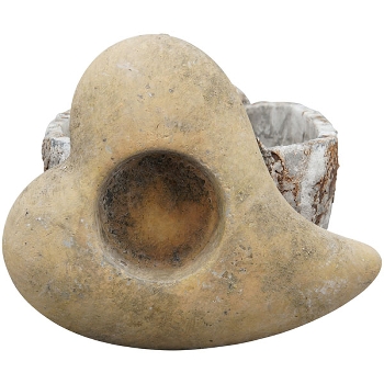 HerzTeeLichtHalter Valo, Zement, 11x9x4 cm