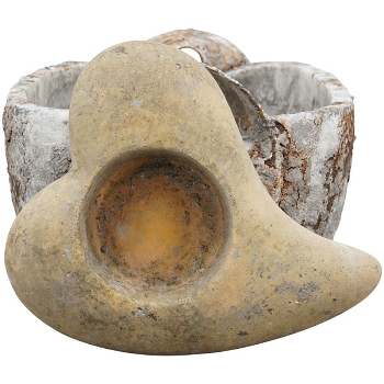 TeeLichtHalter Valo, Zement, 13x11x5 cm