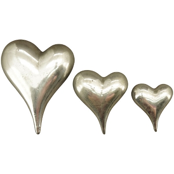 Herz ArgenT, silber, Stoneware, 13x11x5,5 cm