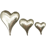 Herz ArgenT, silber, Stoneware, 13x11x5,5 cm