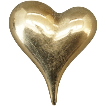 Herz Aurum, gold, Stoneware, 8x4x10 cm