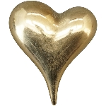 Herz Aurum, gold, Stoneware, 13x11x5,5 cm