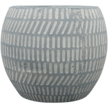 Topf Valo, grau, Keramik, 16,5x16,5x14 cm