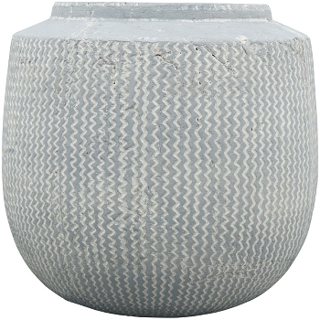 Vase Valo, grau, Zement, 28x28x27,5 cm