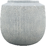 Vase Valo, grau, Zement, 28x28x27,5 cm