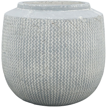 Vase Valo, grau, Zement, 28x28x27,5 cm