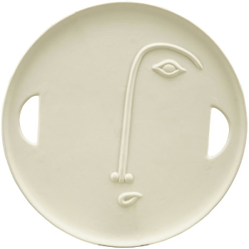 Teller Ivory, Keramik, 35x1,5x35 cm