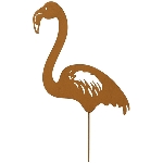 GartenStecker Flamingo Tôle, rusty, Metall, 28x0,5x62 cm