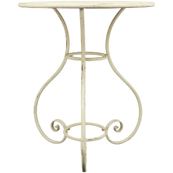 Tisch ClairBlanc, weiß, Metall, 61x61x73 cm
