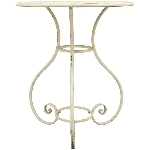 Tisch ClairBlanc, weiß, Metall, 61x61x73 cm