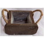 Kasten Bloom, braun, Holz, 20x15,5x9,5 cm