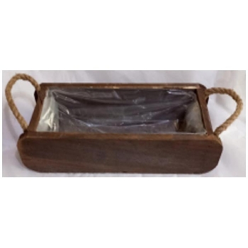 Kasten Bloom, braun, Holz, 40x15,5x9,5 cm