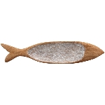 Fisch Artisanal, natur, Holz, 62x14x5,5 cm