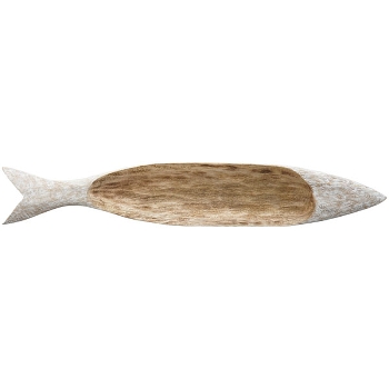 Fisch Artisanal, natur, Holz, 74x12,5x4,5 cm