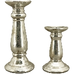 KerzenHalter ArgenT, silber, Polyresin, 11x11x16 cm