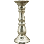 KerzenHalter ArgenT, silber, Polyresin, 11x11x21,5 cm