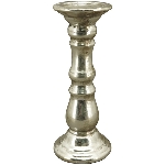 KerzenHalter ArgenT, silber, Polyresin, 12x12x29,5 cm
