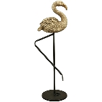 Flamingo Aurum, gold, Polyresin, 29x20x89 cm