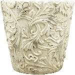 Topf Valo, creme, Zement, 27,5x27,5x26 cm
