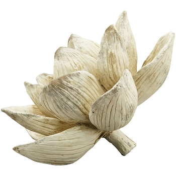 Blume Valo, creme, Polyresin, 13,5x13,5x9 cm
