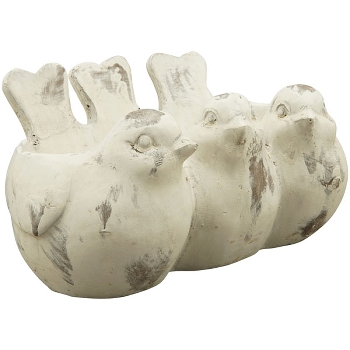 Vogel Valo, creme, Polyresin, 18,5x15x9,5 cm