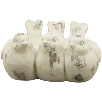 Vogel Valo, creme, Polyresin, 18,5x15x9,5 cm