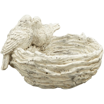 VogelNest Valo, creme, Polyresin, 19,5x17x12,5 cm
