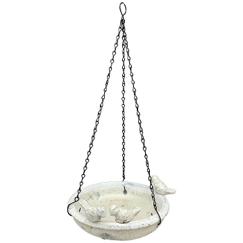 VogelTränke Valo, creme, Zement, 22,5x8,5x26 cm