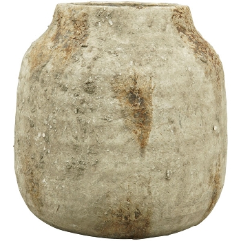 Vase Valo, grau, Terrakotta, 20x20x20,5 cm