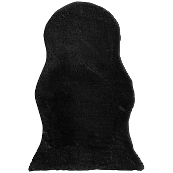 Teppich Cussin, schwarz, Polyester, 65x102x2 cm