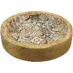 Tablett Dost, natur, Holz, 17x17x3,5 cm