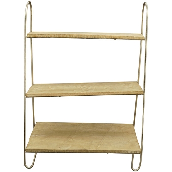 Regal Puri, natur, Holz/Metall, 50x27x69,5 cm