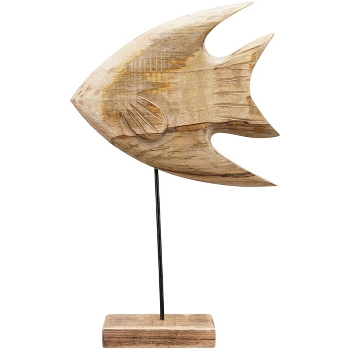 Fisch Dost, natur, Holz, 25x8x39 cm