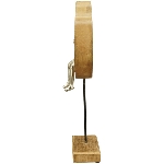 Skulptur Artisanal, natur/silber, Holz/Metall, 20x7x40 cm
