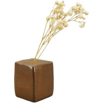 Vase ikebana, braun, Porzellan, 5x4,5x6 cm