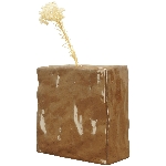 Vase ikebana, braun, Porzellan, 10,6x5x10,5 cm