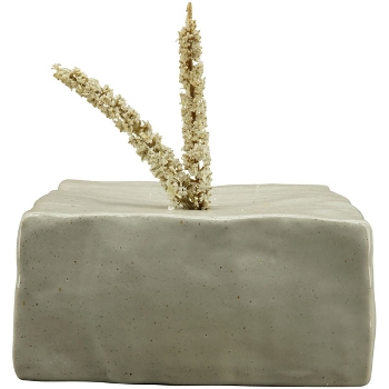 Vase ikebana, weiß, Porzellan, 13,4x13,4x6 cm