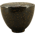Vase ikebana, schwarz, Porzellan, 10,3x10,3x8,8 cm