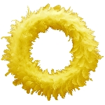 Kranz FedeR, gelb, Feder, 35x35x4 cm