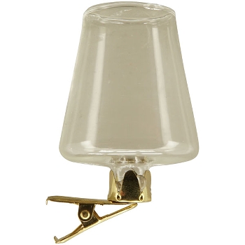 Vase mit Klammer Set/3 Vitreous, klar, Glas, 14,5x9x5 cm