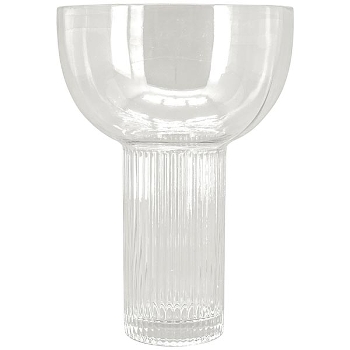 Vase Verrerie, klar, Glas, 18x18x25 cm